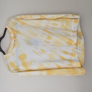 Jane and Delancey yellow tiedye sweatshirt, size small